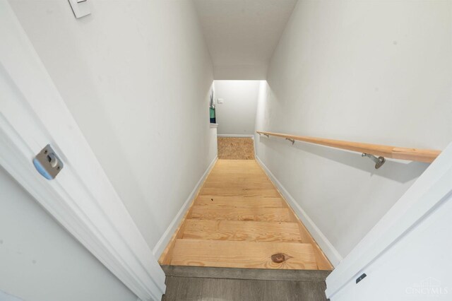 2481 Crosley Mdw, Colerain Twp, OH 45239 - stairway featuring wood finished floors and baseboards