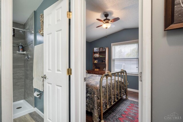 6651 Wizard Of Oz Way, Paint Twp, OH 45133 - bedroom featuring lofted ceiling, ceiling fan, baseboards, and wood finished floors