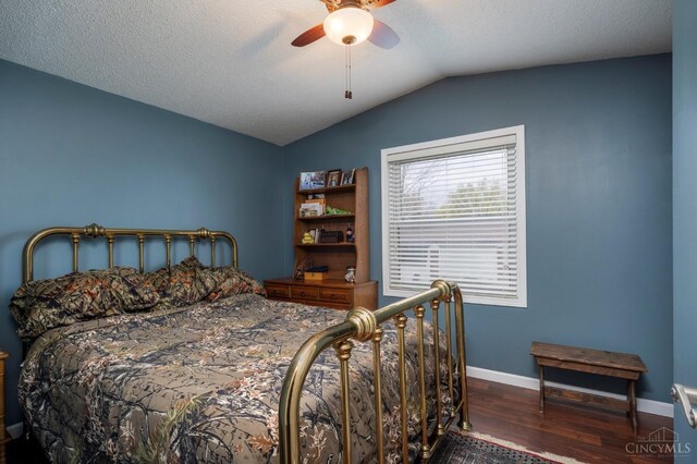 6651 Wizard Of Oz Way, Paint Twp, OH 45133 - bedroom with baseboards, a ceiling fan, vaulted ceiling, and wood finished floors