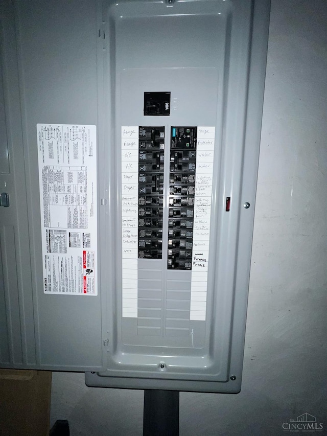 utility room with electric panel