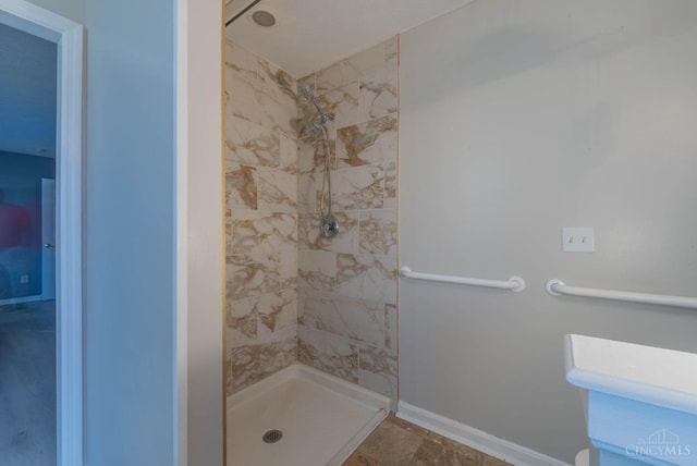 10701 Stone Ridge Way, Harrison, OH 45030 - full bathroom with baseboards and a shower stall
