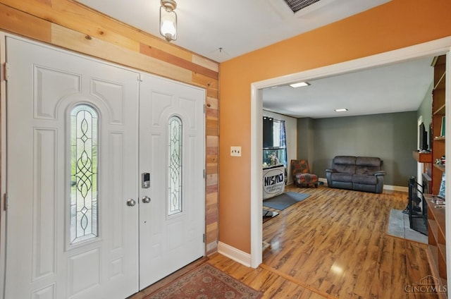 413 N Marshall Rd, Middletown, OH 45042 - foyer entrance with wood finished floors and baseboards