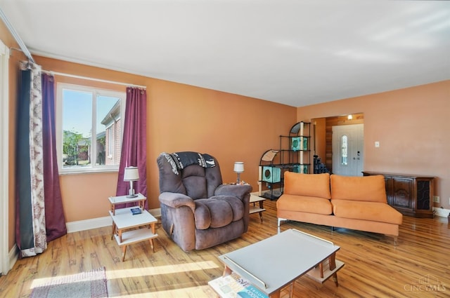 413 N Marshall Rd, Middletown, OH 45042 - living room featuring wood finished floors and baseboards