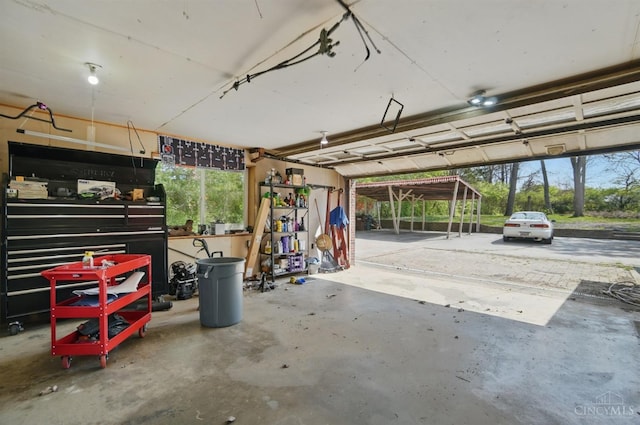 413 N Marshall Rd, Middletown, OH 45042 - garage featuring a workshop area
