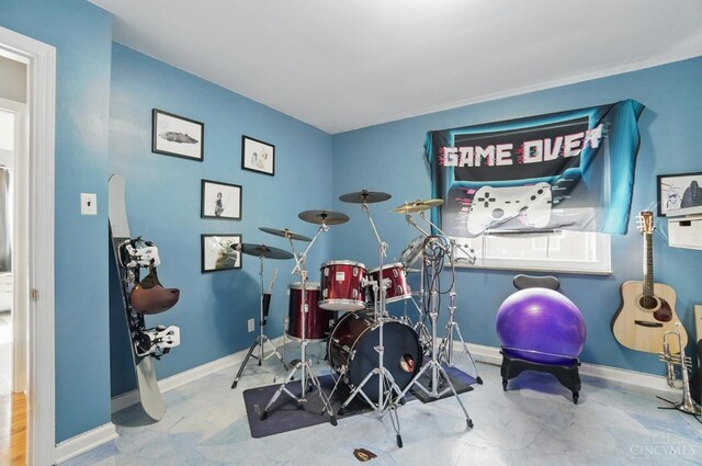 413 N Marshall Rd, Middletown, OH 45042 - rec room with baseboards