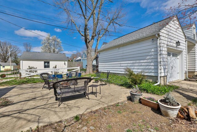 115 Maple Ave, Lebanon, OH 45036 - view of patio with an outdoor structure and fence