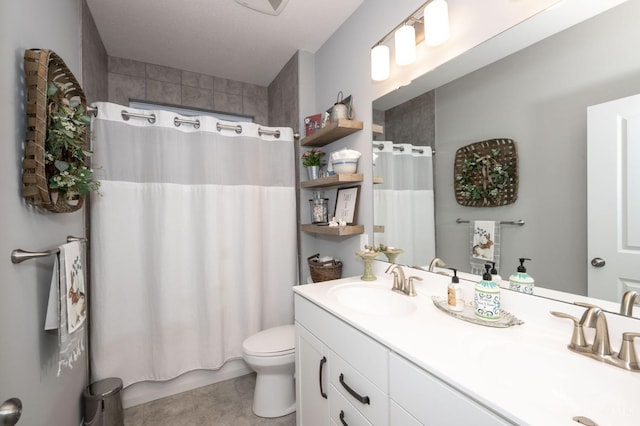 5038 Maiden Way, Liberty Twp, OH 45011 - bathroom with toilet, double vanity, and tile patterned flooring