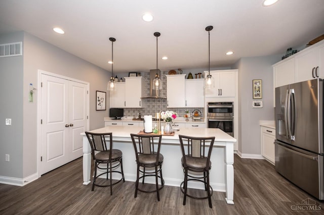5038 Maiden Way, Liberty Twp, OH 45011 - kitchen with appliances with stainless steel finishes, white cabinetry, light countertops, and recessed lighting