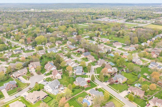 bird's eye view featuring a residential view