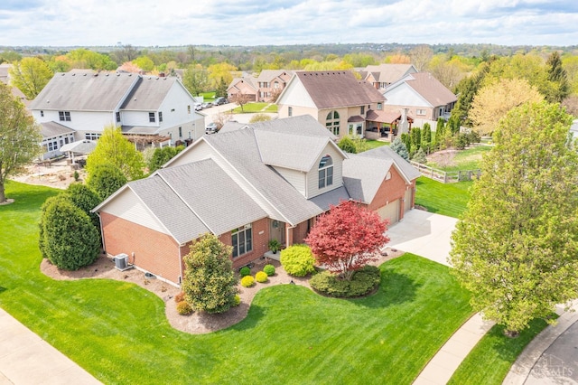 bird's eye view featuring a residential view