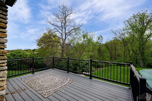 5172 Sheits Rd, Colerain Twp, OH 45251 - wooden terrace with a lawn