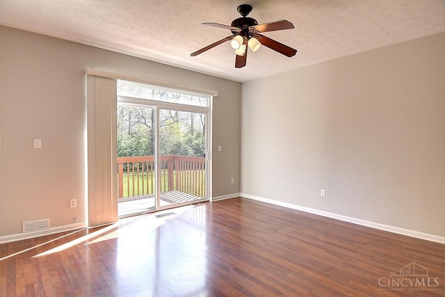 4291 Straight Arrow Rd, Beavercreek, OH 45430 - unfurnished room featuring wood finished floors, a ceiling fan, and a textured ceiling