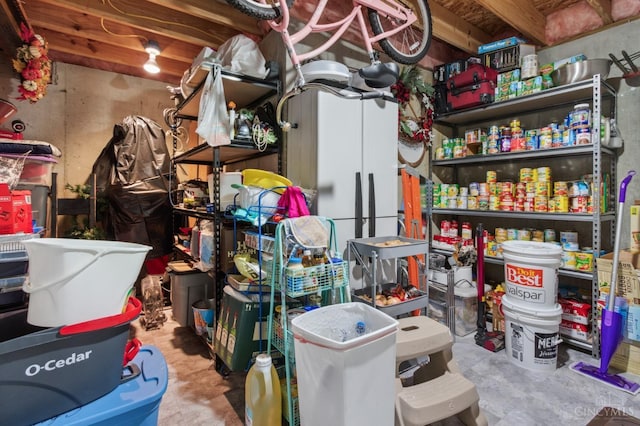 view of storage area