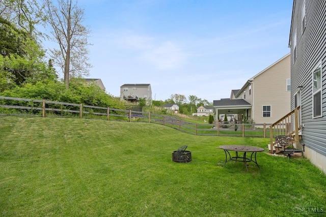 10522 Atterbury Dr, Crosby Twp, OH 45030 - view of yard featuring an outdoor fire pit