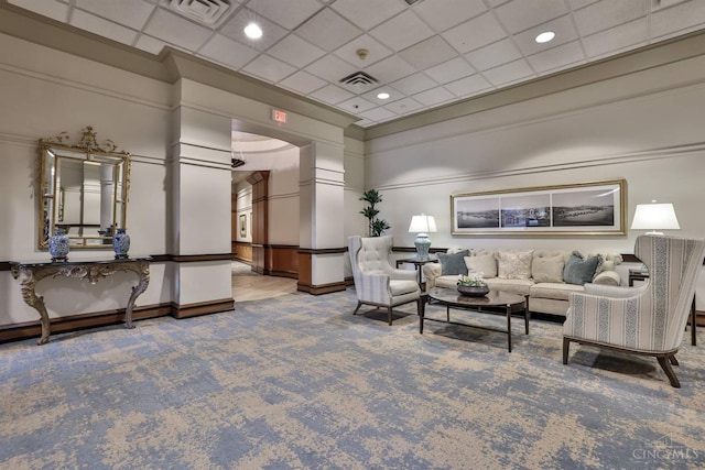 lobby featuring a high ceiling