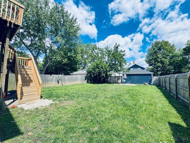 2848 Markbreit Ave, Cincinnati, OH 45209 - view of yard featuring stairway and a wooden deck