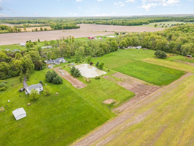 bird's eye view featuring a rural view
