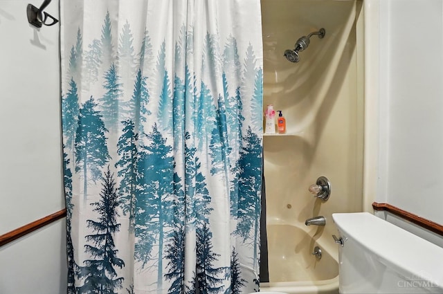 11675 New Biddinger Rd, Harrison Twp, OH 45030 - full bathroom featuring shower / bath combo with shower curtain and toilet