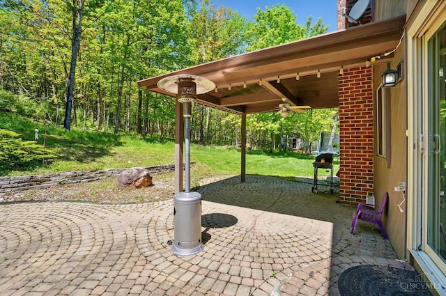 11675 New Biddinger Rd, Harrison Twp, OH 45030 - view of patio with a ceiling fan