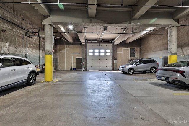 view of parking garage