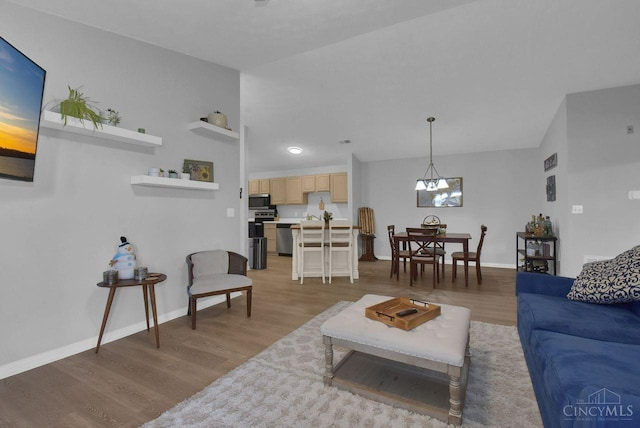1740 Piper Ln Unit 206, Centerville, OH 45440 - living area featuring light wood-style floors, baseboards, and recessed lighting