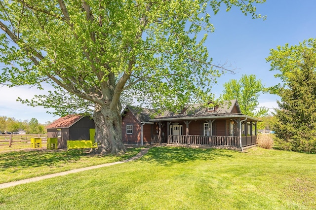 6241 Marathon Edenton Rd, Wayne Twp, OH 45107 - view of front of home featuring a front lawn and covered porch