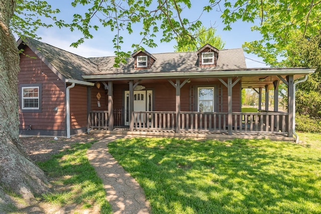 6241 Marathon Edenton Rd, Wayne Twp, OH 45107 - view of front facade featuring covered porch and a front lawn