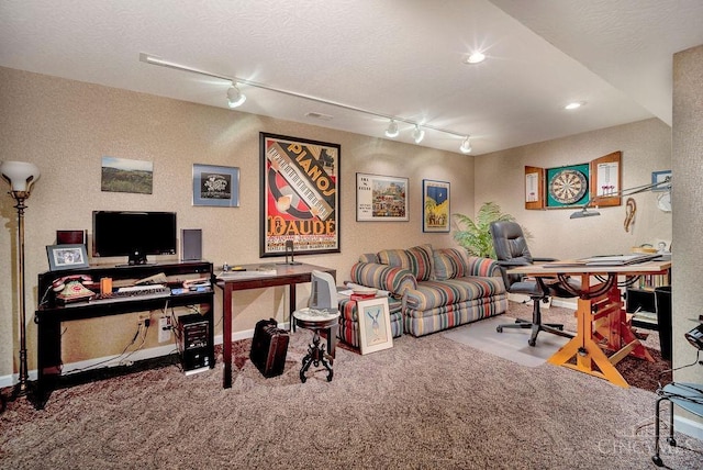 1668 Nichole Ct, Hamilton, OH 45013 - office featuring rail lighting, carpet, and recessed lighting