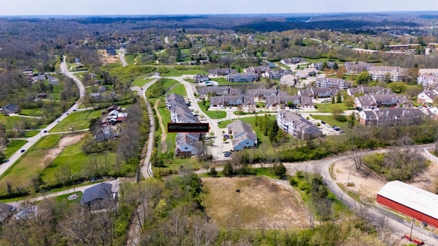 aerial overview of property's location featuring nearby suburban area