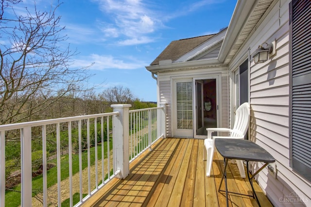 view of wooden deck