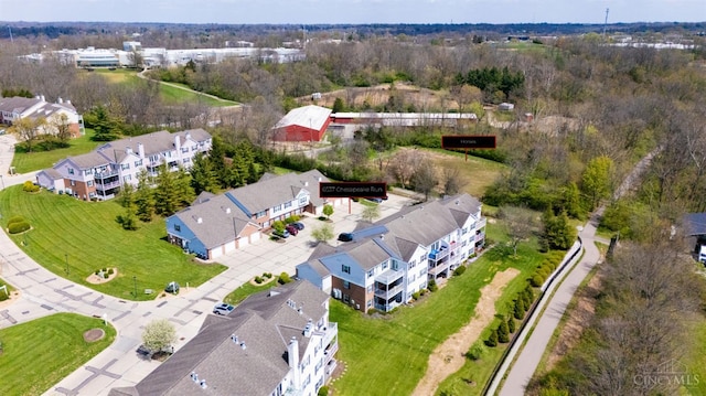 aerial perspective of suburban area