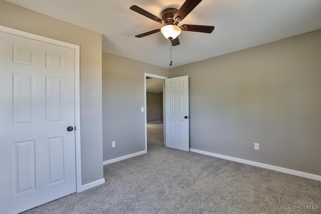 640 Frye Rd, Clay Twp, OH 45171 - unfurnished bedroom featuring carpet flooring, baseboards, and a ceiling fan