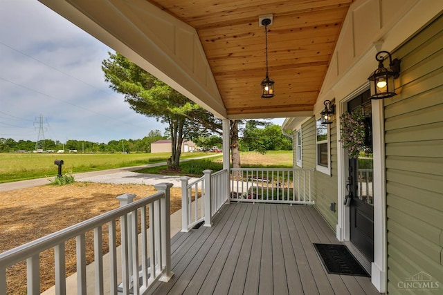 640 Frye Rd, Clay Twp, OH 45171 - wooden deck with a porch
