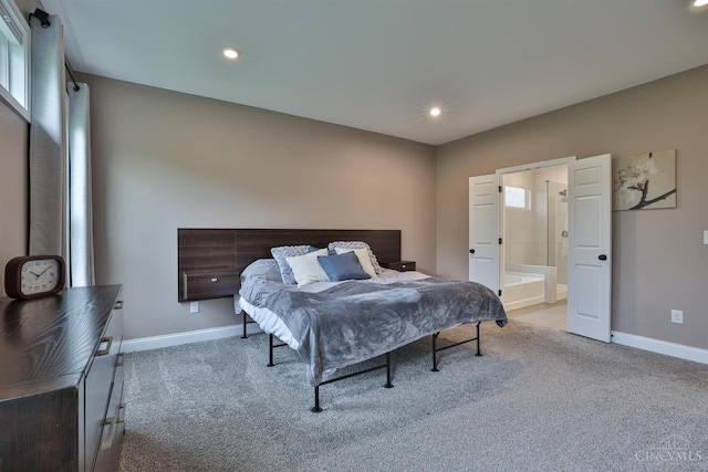 7690 Wharton Ct, West Chester, OH 45069 - carpeted bedroom with recessed lighting and connected bathroom