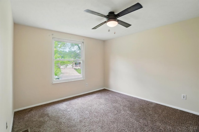 6289 Chablis Dr, Liberty Twp, OH 45011 - empty room featuring carpet floors, a ceiling fan, and baseboards