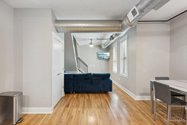 1406 Republic St Unit 102, Cincinnati, OH 45202 - spacious closet featuring light wood-style floors and ceiling fan