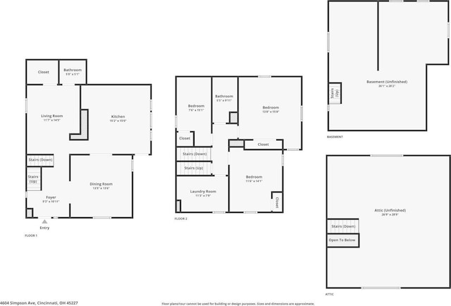 4604 Simpson Ave, Cincinnati, OH 45227 - home floor plan