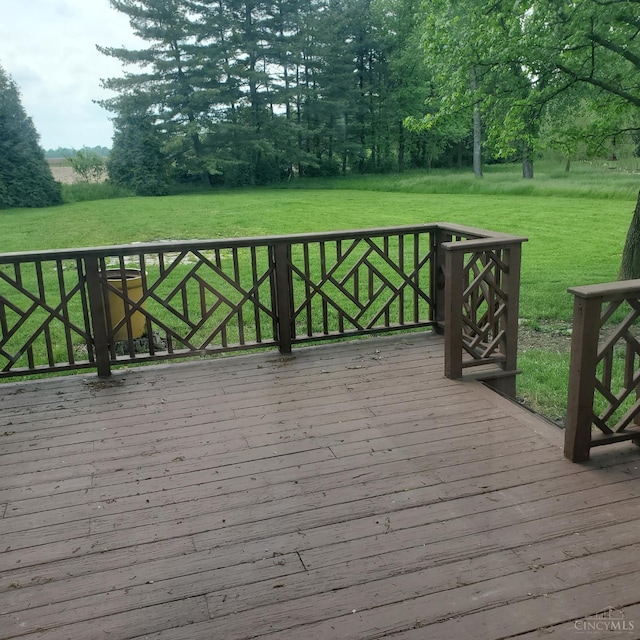 10595 Cozaddale Murdock St, Hamilton Twp, OH 45122 - wooden deck featuring a yard