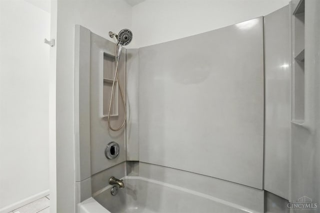 full bath with bathing tub / shower combination