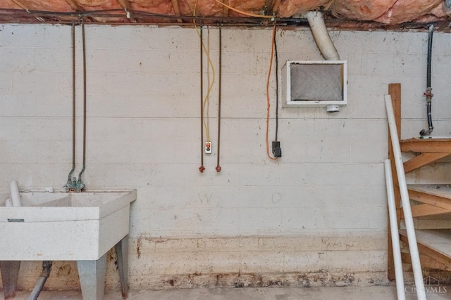 view of basement