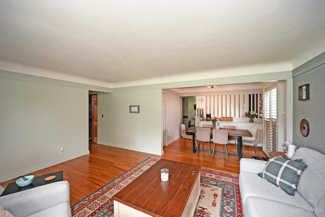 5638 Victoryview Ln, Delhi Twp, OH 45233 - living room featuring wood finished floors and baseboards