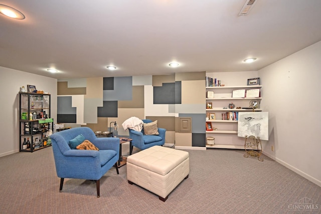 5638 Victoryview Ln, Delhi Twp, OH 45233 - sitting room with carpet flooring, baseboards, and recessed lighting