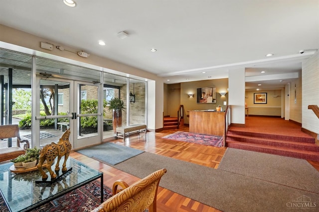 1617 E Mcmillan St Unit 605, Cincinnati, OH 45206 - building lobby featuring stairway and recessed lighting