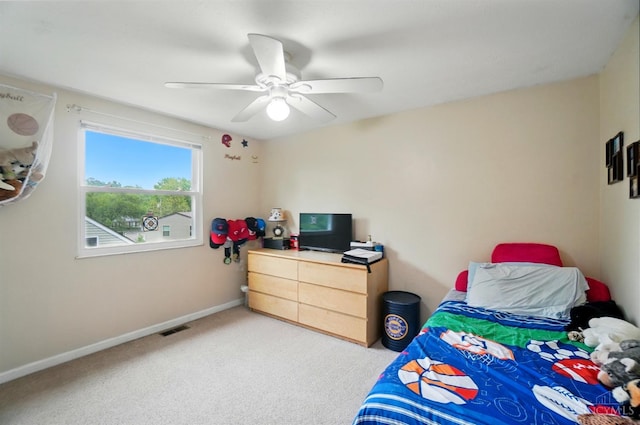 12056 Hazelhurst Ln, Springfield Twp, OH 45240 - carpeted bedroom with ceiling fan and baseboards