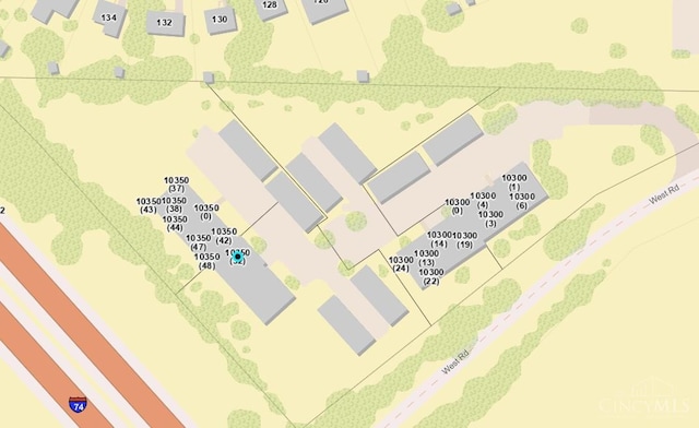 10350 W Rd Unit 34, Harrison, OH 45030 - map / location featuring property parcel outlined