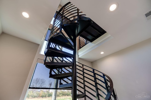 1941 Legendary Way, Clearcreek Twp, OH 45036 - staircase featuring recessed lighting