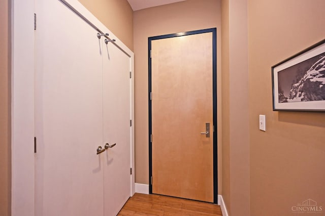 15 W Fourth St Unit 413, Cincinnati, OH 45202 - doorway featuring light wood-type flooring and baseboards