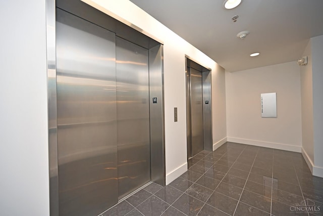 15 W Fourth St Unit 413, Cincinnati, OH 45202 - corridor featuring elevator, baseboards, and recessed lighting