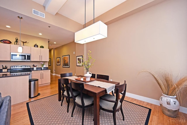 15 W Fourth St Unit 413, Cincinnati, OH 45202 - dining room featuring light wood-style flooring, baseboards, and recessed lighting