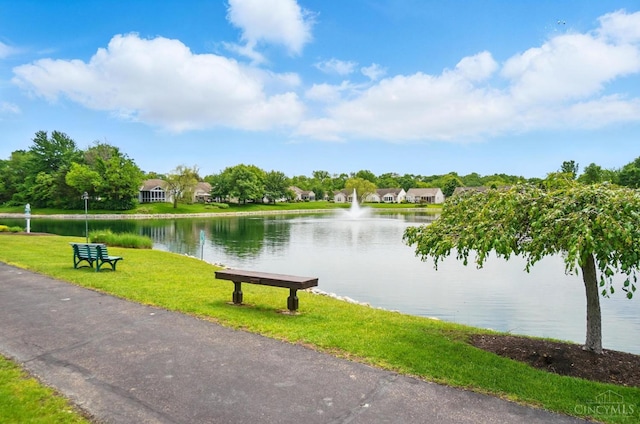 7785 Dew Drop Cir, Hamilton Twp, OH 45039 - view of community with a water view and a yard